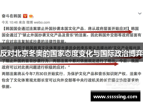 反对北京冬奥的国家态度变化与国际政治博弈